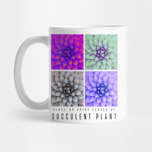 Close-up Spiky Leaves of Succulent Plant Mug